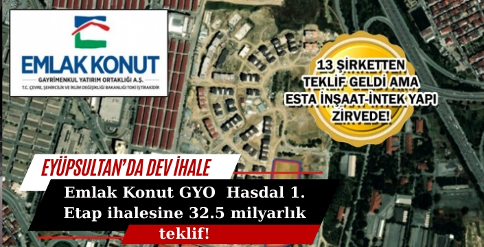 Emlak Konut GYO Hasdal 1. Etap ihalesine 32.5 milyarlık teklif!